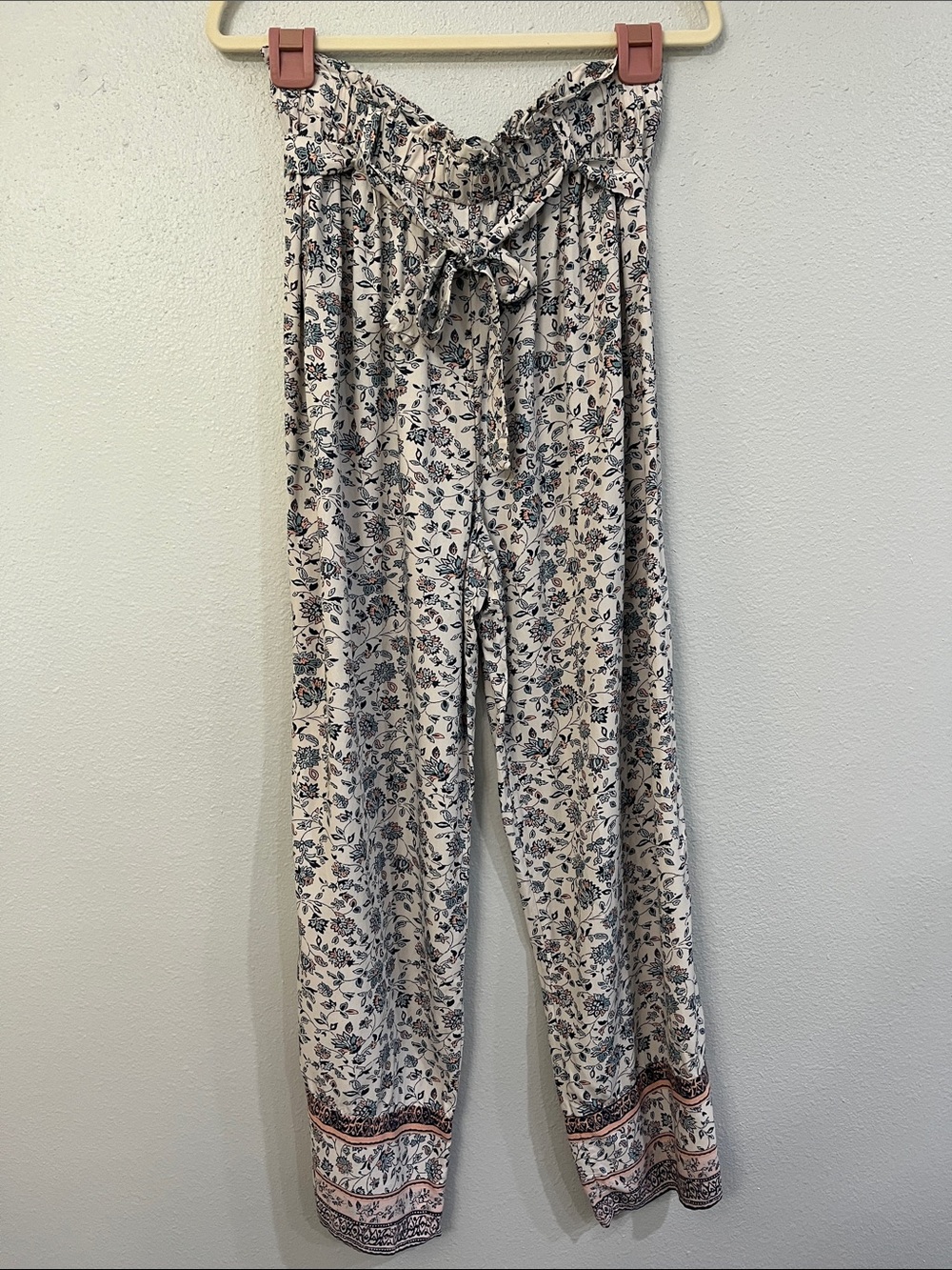 Kids XXL (fits like Adult L) Art & Class Floral Wide-Leg Pants with Tie Waist